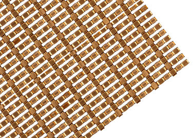 銅色の正面の生地のアルミニウム平らなワイヤーでなされる建築金網