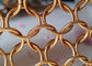 建築設計のためのローズゴールドの金属リングの網のカーテン 15mm