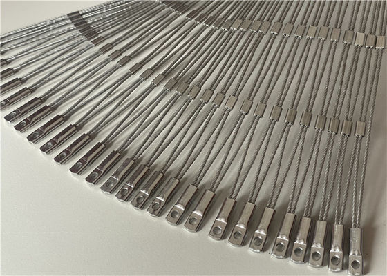 Ferrule Type Stainless Steel Wire Rope Mesh For Safety And Fall Protection