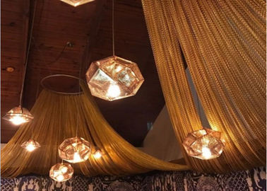 陽極酸化された処置の耐火性の掛かるDiyのランプの笠の金属の網の飾り布