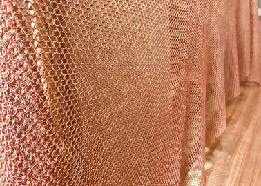 コンサート ホールの飾り布の銅リング網のChainmailのタイプ1mm Dia 8mmの開き