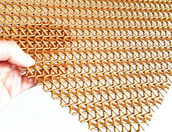 ひだを付けられたワイヤー装飾的なステンレス鋼の編まれた網の金色5mmの覆いピッチ