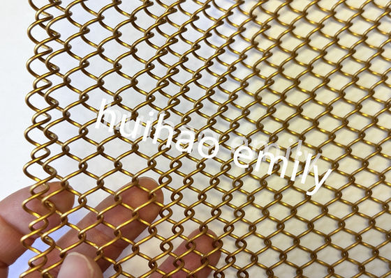 8x8mm アペルチャー アルミニウム金属コイルメッシュ 空間分割カーテンとして