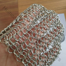 7"x7"不?? 鋼チェーンメールリングメッシュスクルーバー 鋳鉄料理用具
