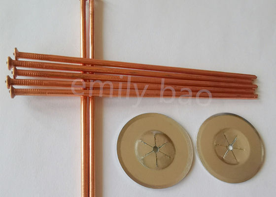 CD ウェルド スタッド-3mm 銅塗装 絶縁 ウェルド ピン 平面端