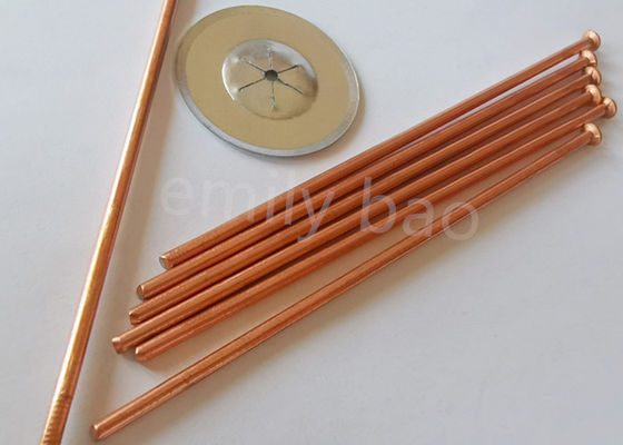 CD ウェルド スタッド-3mm 銅塗装 絶縁 ウェルド ピン 平面端