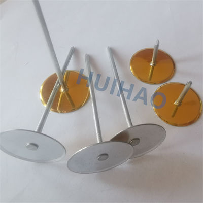 12Ga × 70mm 熱鋼カップヘッド HVAC管の隔熱のための溶接ピン
