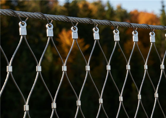 3.0mm ステンレス鋼ロープメッシュフェンス落下防止ネット、ガードレールの充填に使用