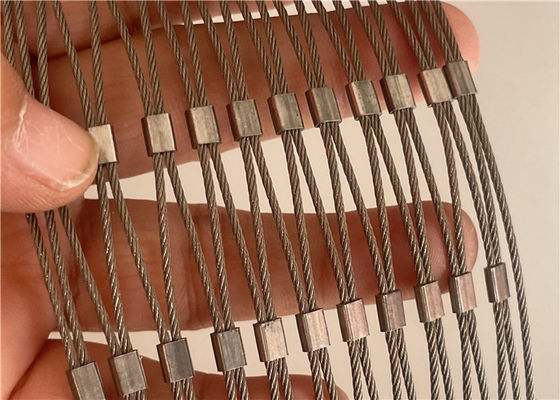 3.0mm ステンレス鋼ロープメッシュフェンス落下防止ネット、ガードレールの充填に使用