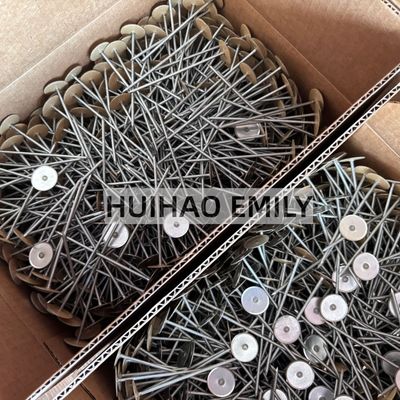 2.7x50mm 銅被覆カップヘッド断熱溶接ピン、保持ワッシャー付き