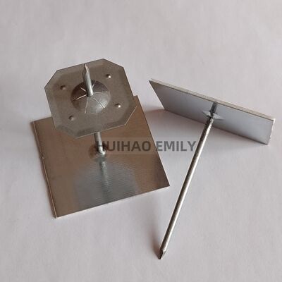 Galvanized Steel Rock Wool Fixing Insulation Pins With Self Locking Washer
