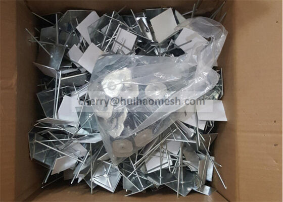 63.5mm 鋼筋ガルバン化自立スチック保温ピン 泡の保温パネルを設置する