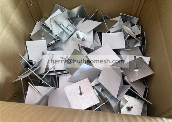 亜鉛メッキ鋼製壁または天井断熱ピンとワッシャー（長さ63mm）粘着（粘着性）ベース付き