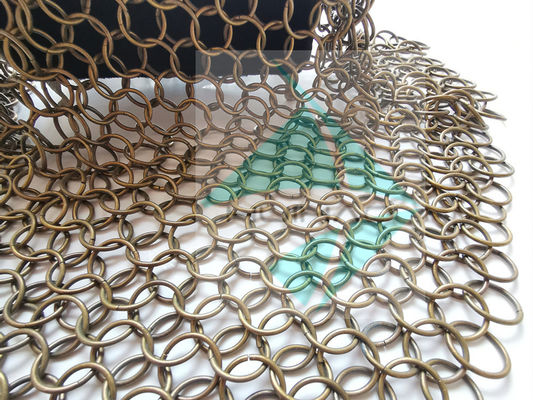 2mm 20mm 金属リングメッシュ パーテーション カーテン ドレープ装飾