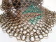 2mm 20mm Chainmailの織り方ワイヤー骨董品の銅の金属リング網は仕切りのカーテンの飾り布の装飾のためである