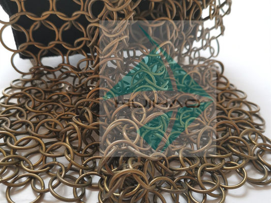 2mm 20mm 金属リングメッシュ パーテーション カーテン ドレープ装飾