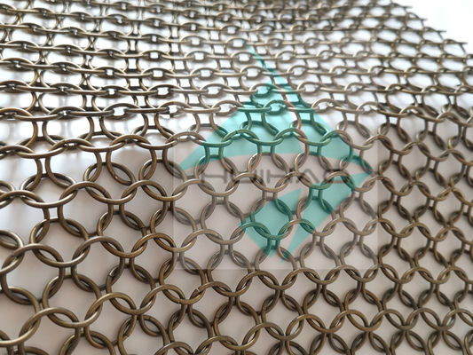 2mm 20mm 金属リングメッシュ パーテーション カーテン ドレープ装飾