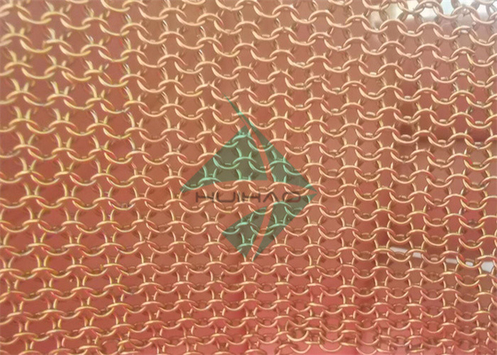 室内装飾のための飾り布のカーテンとして真鍮/金色3.81mm Ringmesh Chainmail
