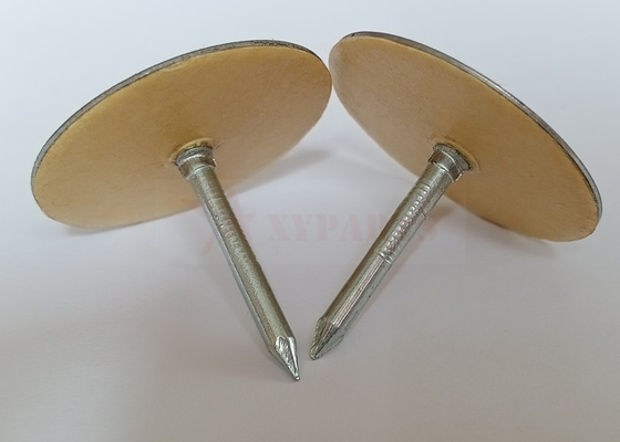 電流を通された鋼鉄コップの頭部の管はさみ金は絶縁されたペーパーとホイルによって直面される絶縁材を留めるために釘付けする