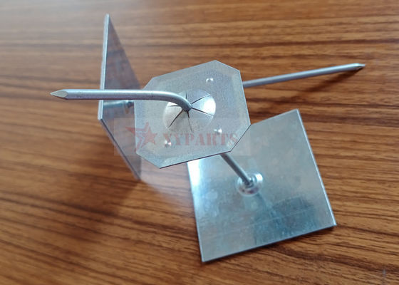 鉄鋼製のセルフスティックピン,金属管にプリフォームされた保温材料を固定する
