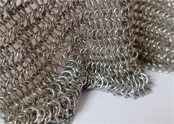 ステンレス・スティール・チェーン・メール・メタル・メッシュ・カーディン 0.53×3.81mm 防災用スクリーン