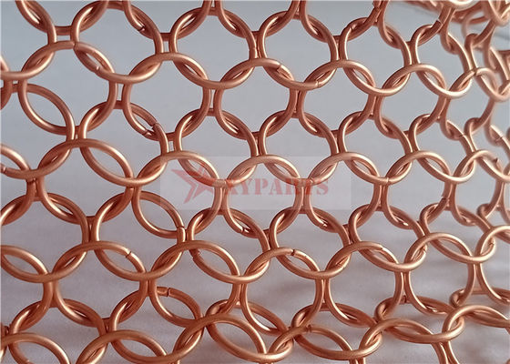1.2×10mm チェインメイル 銅色 建築装飾用