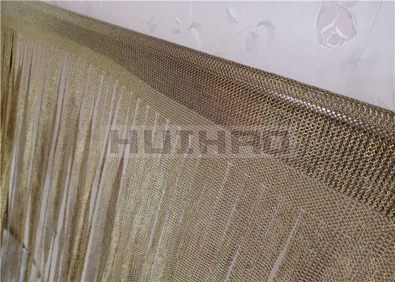 0.53x3.81mm ステンレス鋼 メタルリングメッシュ ストリングカーテンのための青銅色