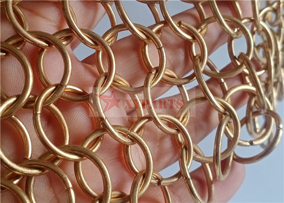 ステンレス鋼リング付きの金属メッシュカーテンの設計と製造