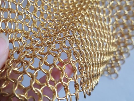 3.8mmから30mmの金属リング網PvdはカーテンのためのChainmailの織り方のタイプを終えた