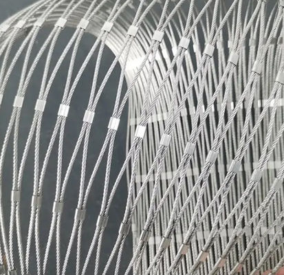 建築 柔軟性 2' X 2' SS304 ロープ メッシュ 安全のために