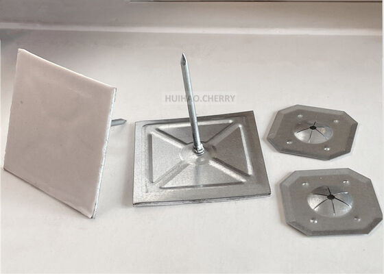 12ゲージ断熱スティックピンとワッシャー 亜鉛メッキ鋼ロックウール断熱ピン