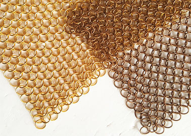 Decoraiveの内部の仕切りのための軽い拡散のChainmailの金属リング網