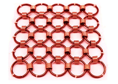 ショッピング モールのホテルの装飾のためのカスタマイズされたChainmailリング金属の網の飾り布