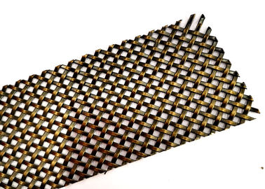 真鍮のキャビネットの建築金網、台所高級家具のための編まれた金属の網目スクリーン