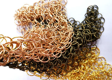 Chainmailの壁カバー、部屋ディバイダーのための建築金属の網の飾り布