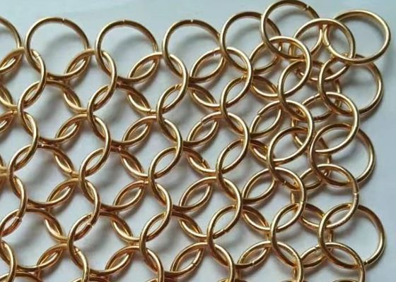 10mmの円形リングChainmailはステンレス鋼の装飾のカーテンのChainmailリング網を編む