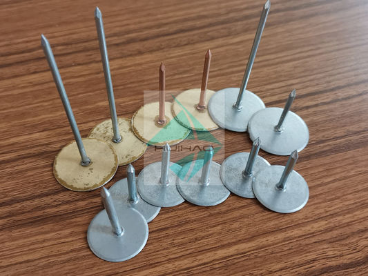 固定断熱材毛布の溶接の熱心なクラフト紙の円形のヘッド断熱材の溶接の釘を導管で送る空気