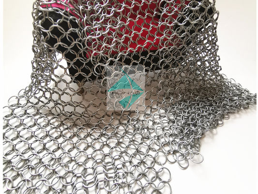 アルミ合金のChainmailの円形リング網、装飾のディバイダーの金属リング網