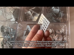 壁や天井用アルミ製の断熱固定器具,岩毛用の穴付き断熱ピン